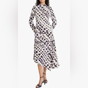 Maggy London Asymmetric Midi Dress